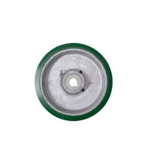 Rueda motriz con llave de hierro fundido con banda de rodadura de polietileno de 4" x 1,5" - Rueda de servicio - Imagen 1 de 5