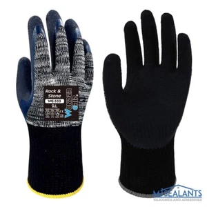 Wonder Grip WG-333 Rock & Stone Double Latex Coated Heavy Duty Work Gloves