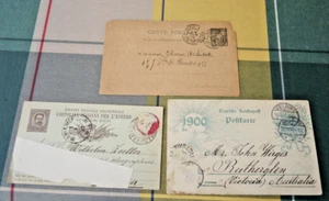 3 EARLY POSTCARDS 1887 ITALY 1891 FRANCE 1900 GERMANY WRITTEN TO AUSTRALIA #14 - Picture 1 of 2