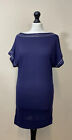 Beautiful Long Top/ T-shirt Dress With Studded Details Size 8 100% Viscose