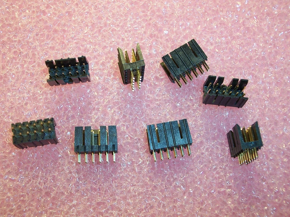 QTY (25) 12 POSITION MALE VERTICAL SHROUDED HEADERS 2.54mm 69168-112HLF FCI ROHS - Image 1 of 1