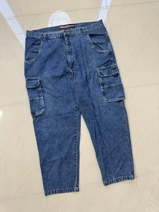 Y2K Vintage Bigolletto No Limit Cargo Jeans Mens Size 44x32 - Picture 1 of 10