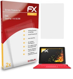 atFoliX 2x Screen Protection Film for Geo GeoPad 110 GE256 matt&shockproof - Afbeelding 1 van 8