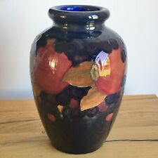 Vintage Moorcroft Pottery Tube Lined Pomegranate W.Moorcroft Signature Vase