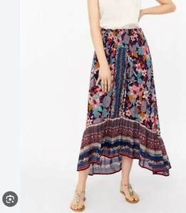 STUNNING MONSOON FLORAL BOHO PULL ON FRILLED HEMLINE MAXI SKIRT Sz L - Picture 1 of 8