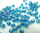 Perle lâche multicolore brillante bicone - cristaux de verre perles fabrication de bijoux 100 pièces