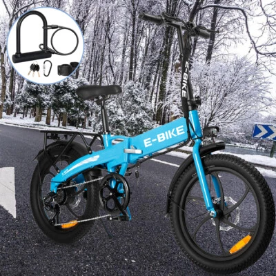 Axiniu 20" Electric Bike for Adult Fat Tire Folding City Bicycle-Commuter Ebike - Image 1 of 4