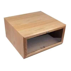 Caja de almacenamiento de zapatos apilable de madera maciza de 2 pares, natural - Imagen 1 de 1