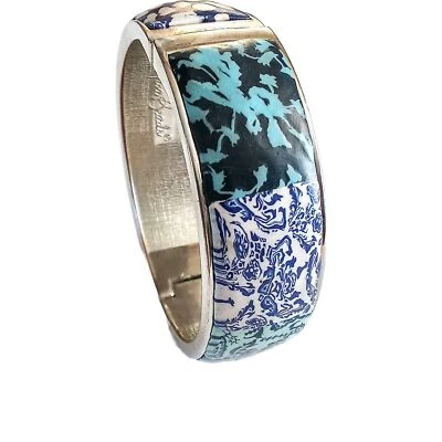 Браслет на петлях Viva Beads серебристого цвета с синим дизайном - Изображение 1 из 4