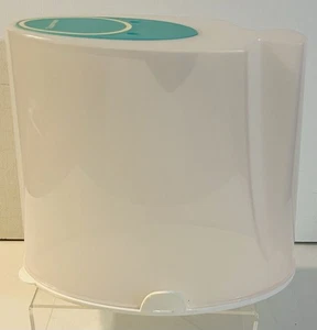 Tupperware #4002A First In First Out Contenitore Cereali 21 Tazze Coperchi Verde Bianco - Foto 1 di 6