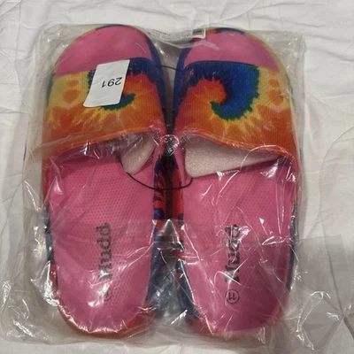 Sandalias/toboganes Mudd Aloha para mujer talla 11 rosa tie dye antimoho nuevas con etiquetas Foto 1 de 4