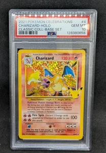 Pokemon PSA 10 GEM MT Charizard 4/102 Celebrations Classic Collection 2021 #0658 - Picture 1 of 2