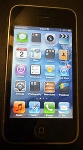 Apple iPhone 3GS 16GB Blanco (AT&T) A1303 (GSM) Envío Rápido Bueno Usado agrietado - Imagen 1 de 6