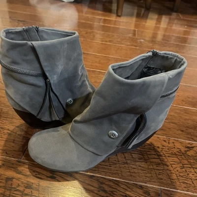 Womens blowfish grey heeled boots grey suede Size 10 - Image 1 of 4