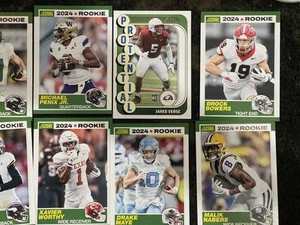 6er Set 2024 Score Rookie Cards: Mayrm Babers, Nix, Worthy, Penix, Vers, Bowers - Bild 1 von 9
