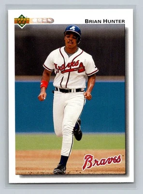 1992 Upper Deck #366 Brian Hunter Atlanta Braves Baseball Card - Image 1 of 2