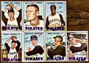 1967 Topps Pittsburgh Pirates, Woody Fryman Gene Alley Jesse Gonder Jose Pagan - Picture 1 of 2