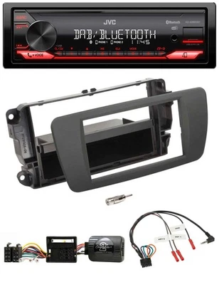 JVC Bluetooth USB DAB Lenkrad Autoradio für Seat Ibiza tuam grey - Bild 1 von 4