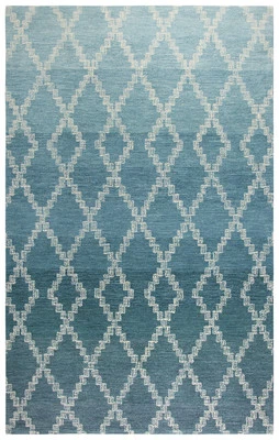 8x11 Rizzy Rugs Blue Geometric Diamonds Rows Area Rug DUN104 - Aprx 8' x 11' - Image 1 of 4