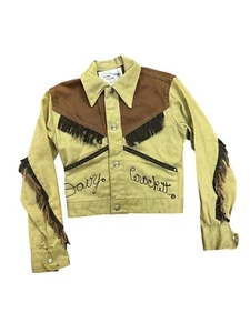 Vintage Kid’s Davy Crockett Halloween Costume - Young Texan Fringe Western - Picture 1 of 12