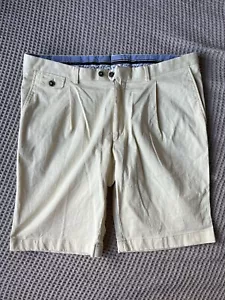 Eduard Dressler Forma Calce Hombre Chino Informal Pantalones Cortos Bolsillos Cremallera Amarillo Talla Grande - Imagen 1 de 9