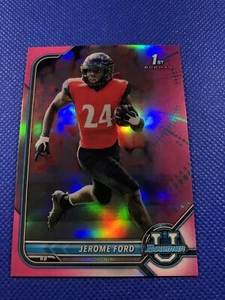 2022 #71 Jerome Ford Bowman University 1er refractor rosa - Imagen 1 de 2