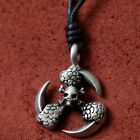 Dragon Claw Skull Triad Silver Pewter Charm Necklace Pendant Jewelry