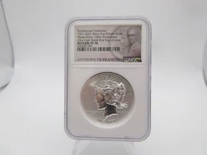 1921-2021 Smithsonian 2oz Peace Dollar NGC  Reverse PR 70 Ultra High Relief FDOI - Picture 1 of 15