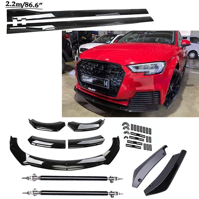 Front Bumper Spoiler Body Kit / Side Skirt/Strut Rods For Audi A3 2000-2023 Foto 1 de 4