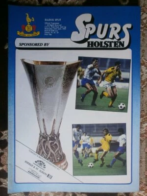 TOTTENHAM HOTSPUR v.HAJDUK SPLIT JUGOS UEFA CUP SOCCER Official Programme 1984 - Image 1 of 4