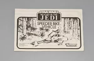 Vintage Star Wars Speeder Bike Vehicle Instructions 1983 Original Kenner - Picture 1 of 4