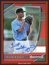 2020 Prizm Draft TRISTON MCKENZIE #'d AUTO Red /50 Cleveland Indians