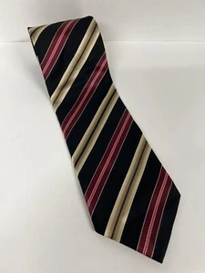 Roberto Villini Men's 100% Silk Necktie X-Long Striped Multicolor Handmade EUC - Picture 1 of 7