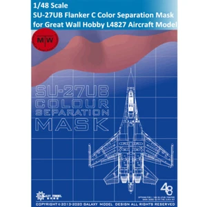 GALAXY D48010 1/48 SU-27UB Flanker C Color Separation Mask for Great Wall L4827  - Picture 1 of 3