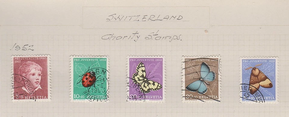 SWITZERLAND  Scott B217-221 1952 semi-postals used - Image 1 of 1