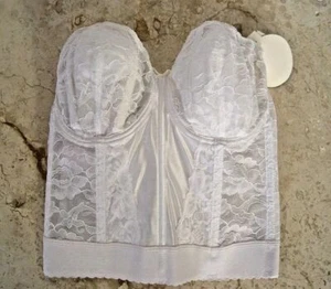 VA BIEN LONGLINE STRAPLS BUSTIER BRA convertible BLK  or WHT NWT  (VNTG) - Picture 1 of 1