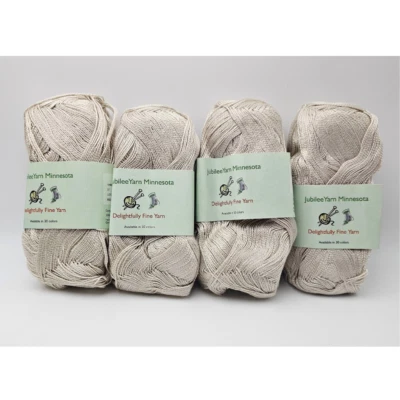 Yarn Crochet Knit Crafts Lace Weight Bamboo Tensel Beige & Soft Brown - Image 1 of 2