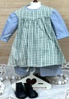 Pleasant Company American Girl Addy Work Outfit Dress Apron & Shoes 0120