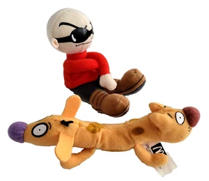 Cartoon Network LOT of 2 Plush CATDOG & NUMBUH ONE McDonalds Happy Meal Toys KND - Picture 1 of 9