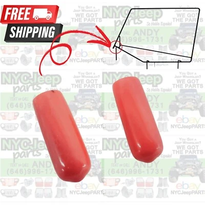 Capa de canto 2 peças para molduras de porta superior 87-95 Jeep Wrangler YJ moldura de meia janela - Imagem 1 de 4