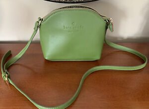 Kate Spade Green Kali Smooth Leather Small Dome Crossbody Bag