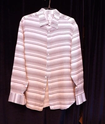 Camisa Armani de lino blanco con rayas negras XXL COMO NUEVA Foto 1 de 4