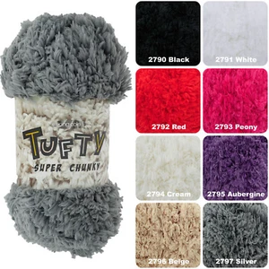 King Cole Tufty Super Chunky 200g Knitting Yarn - Furry Touchable Texture - Picture 1 of 15