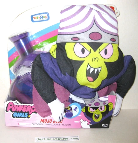 THE POWERPUFF GIRLS Mojo Jojo Puff Out Plush Doll/Bottle Toys R Us Exclusive NEW Cover