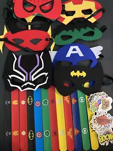 Superhero Masks Party Favors For Kid 12 Packs Felt & Elastic Birthday ~NEW~ - Picture 1 of 2