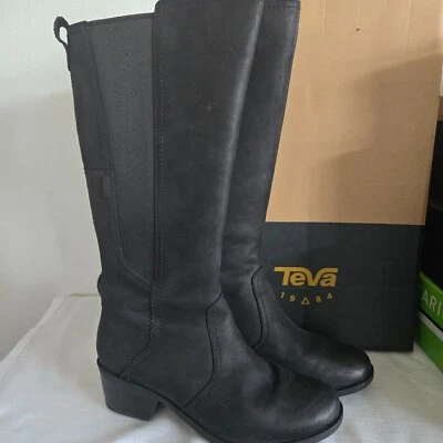 BOTAS ALTAS DE CUERO IMPERMEABLES TEVA ANAYA NEGRAS DEFECTUOSAS PARA MUJER 11 1103232 Foto 1 de 4