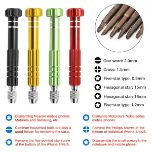 Small Precision Magnetic Repair Kit Mini Screwdriver for Electronics Watch PC - Picture 1 of 9