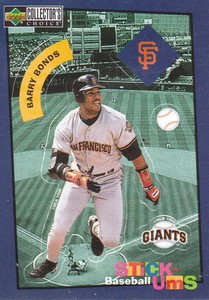 1998 Collector's Choice Baseball Stick 'Ums #24 Barry Bonds San Francisco Giants