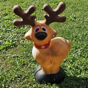Vintage General Foam 27" Cute Smiling Christmas Reindeer Blow Mold READ - Picture 1 of 5