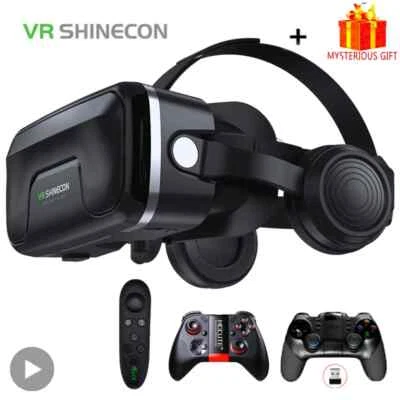 3D Virtual Reality VR Glasses Headset Devices Helmet Lenses Goggles Smart - Image 1 of 4